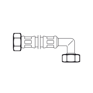 NEOFLEX® Panzerschlauch DN10 IG X IG gebogen 1/2 X 1/2 30 CM