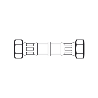 NEOFLEX® Panzerschlauch DN 10 IG x IG 1/2 X 1/2 30 CM