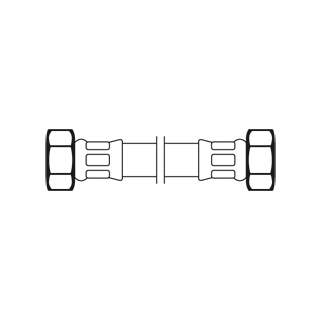 NEOFLEX® Panzerschlauch DN 10 IG x IG 1/2 X 1/2 100 CM