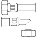 NEOFLEX® Panzerschlauch DN20 IG X IG gebogen 3/4 X...