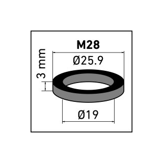 NEOPERL® Gummidichtung zu Innenteil Beutel zu 50 Stk. M28 19 X 25.9 X 3 MM