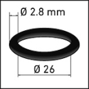 O-Ring zu NITO Industrie EPDM 26 X 2.8 MM 3/4