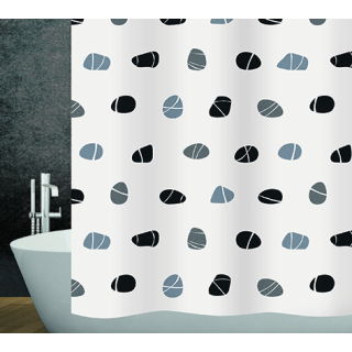 diaqua® Duschvorhang Textil Stones 180 X 200 CM