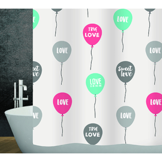 diaqua® Duschvorhang Textil Love 180 X 180 CM / CH