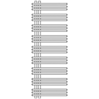 Design-Wärmekörper Zehnder YUCCA ASYM 8YA40-170 1736x378 mm, chrom