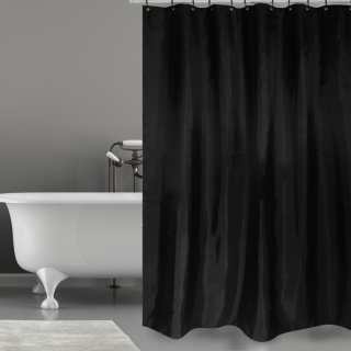 DUSCHVORHANG AUS POLYESTER 180X200 SCHWARZ