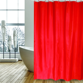 DUSCHVORHANG AUS POLYESTER 180X200 ROT