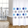 RUNDER DUSCHVORHANG AUS POLYESTER 180X200 GRAU UND BLAU