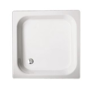 Brausetasse Stahl-Email, Rechteck Bette FLACH 5390-000 1000x900x150 mm, weiss