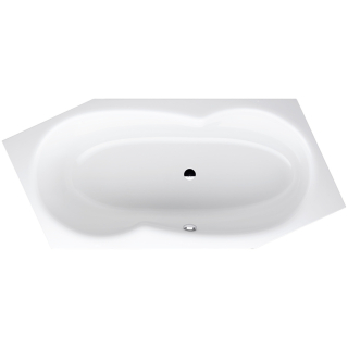 6-Eck Badewanne asymmetrisch Stahl-Email Bette METRIC 6840-000 2060x900x450 mm, weiss