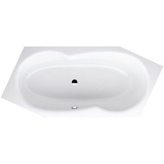 6-Eck Badewanne asymmetrisch Stahl-Email Bette METRIC 6841-000 2060x900x450 mm, weiss