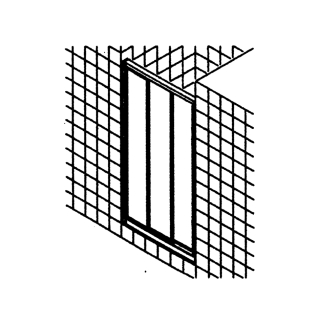 Schiebetür 3-tlg. SMARAGD NOVA SMN2 STD 10018 Höhe 1850 mm, WEM in Nische 965-993 mm