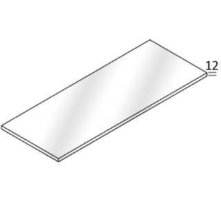 Waschtischplatte Glas Dusch-Design SONDERFERTIGUNG  Weissglas ESG 12 mm