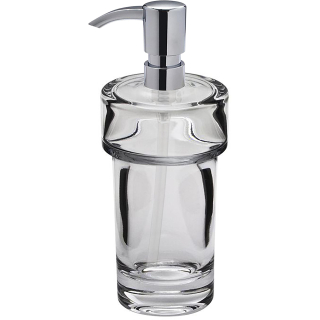Seifenspender-Behälter mit Pumpe OPTIMA S 002-1121 Kristallglas klar, Pumpe chrom