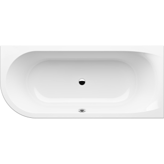 Badewanne Nacryl Plus, Rechteck/Eck SMARAGD FOX FOBW18080ERW 1800x800 mm, weiss