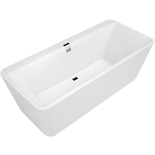 Badewanne Quaryl, Rechteck V&B SQUARO EDGE 12 UBQ180SQE7PDV-01 1800x800 mm, weiß alpin, freistehend