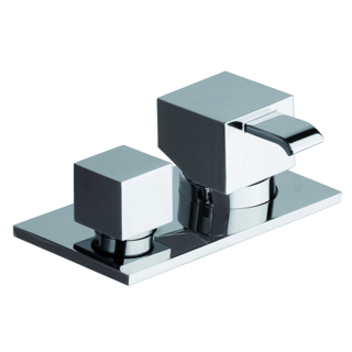 Wannenrandmischer DIAMANT QUADRI QM129 schwarz matt