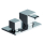 Wannenrandmischer DIAMANT QUADRI QM129 schwarz matt