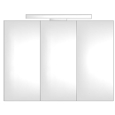 CH-Spiegelschrank Aluminium Optima L AF1246L B 1000 mm, H...