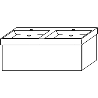 Waschtischunterschrank DIAMANT ALVA ZER1251A2B B 1220 mm, H 460 mm, T 485 mm,