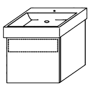 Waschtischunterschrank DIAMANT ALVA ZER501AE B 470 mm, H 460 mm, T 485 mm,