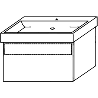 Waschtischunterschrank DIAMANT ALVA ZER751AE B 720 mm, H 460 mm, T 485 mm,