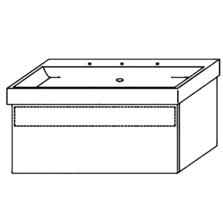 Waschtischunterschrank DIAMANT ALVA ZER1001AE B 970 mm, H 460 mm, T 485 mm,