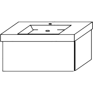 Waschtischunterschrank DIAMANT ALVA ZERDO1001A B 950 mm, H 460 mm, T 485 mm,