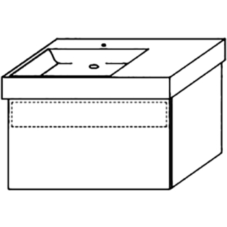 Waschtischunterschrank DIAMANT ALVA ZERDO751AEBL B 700 mm, H 460 mm, T 485 mm,