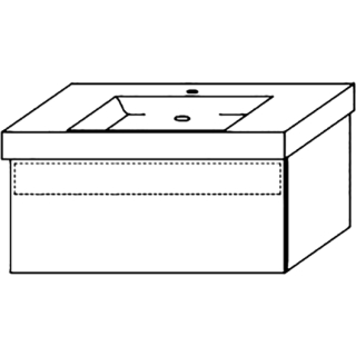 Waschtischunterschrank DIAMANT ALVA ZERDO1001AE B 950 mm, H 460 mm, T 485 mm,