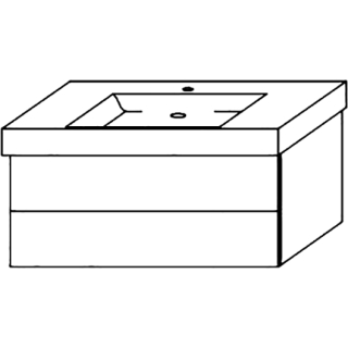 Waschtischunterschrank DIAMANT ALVA ZERDO1002L B 950 mm, H 460 mm, T 485 mm,