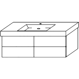 Waschtischunterschrank DIAMANT ALVA ZERDO1254L B 1200 mm, H 460 mm, T 485 mm,