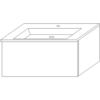 Waschtischunterschrank DIAMANT ALVA STAR801A B 750 mm, H 537 mm, T 470 mm,