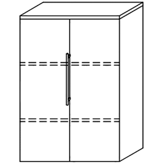 Halbhochschrank DIAMANT FLORA DFHB602FT B 600 mm, H 878 mm, T 323 mm,