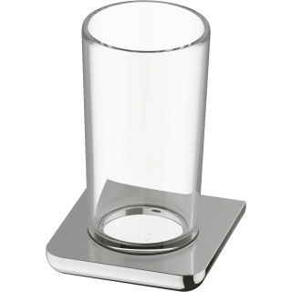 Glashalter SMARAGD LIV BA58111 chrom, Glas klar, Ausladung 90 mm