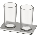 Doppelglashalter SMARAGD LIV BA58116 chrom, Glas matt,...