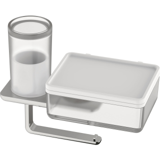 Hygiene-/Utensilienbox mit SMARAGD LIV BA58414 Feuchttuch-/Utensilienbox, chrom