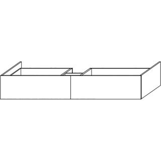 Waschtischunterschrank DIAMANT FLORA WU1402L1T B 1400 mm, H 267 mm, T 550 mm,