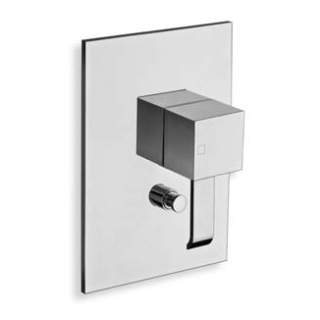 Sichtteil Wannenmischer DIAMANT QUADRI QM689 chrom, mit Umsteller