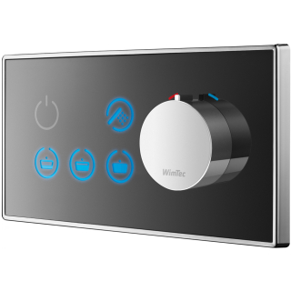 Sichtteil Wannenmischer DIAMANT OCEAN B7 120813 Glas schwarz, 12 V