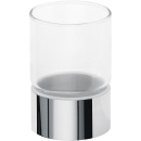 Glashalter Standmodell SMARAGD LIVIO  chrom, Glas klar