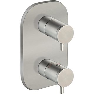 Sichtteil Brausethermostat DIAMANT UNI-X XX753 edelstahl, 3 Wege Umsteller