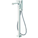 DIAMANT QUADRI S Wannenmischer chrom, mit Brauseschlauch,...