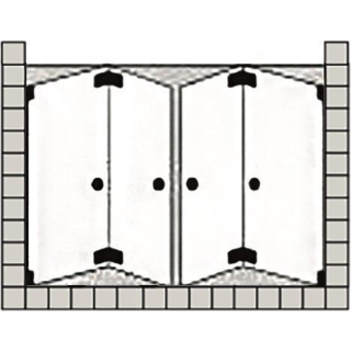 Doppel-Nischen-Falttür DIAMANT ALVA je 2-tlg., 1100x2000 mm