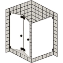 Falttür 2-tlg. m. SW DIAMANT ALVA 1200x1200x2000 mm