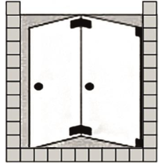 Nischen-Falttür 2-tlg. DIAMANT ALVA 1400x2000 mm