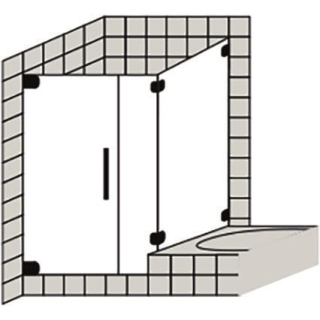 Tür 1-flg. m. FF gegenüber DIAMANT ALVA mit SW verkürzt, 1000x1000x2000 mm