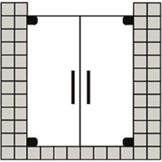 Nischen-Pendeltür 2-flg. DIAMANT ALVA 1200x2000 mm