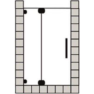 Nischentür 1-flg. m. FF DIAMANT ALVA 1200x2000 mm