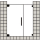 Nischen-Pendeltür 1-flg. DIAMANT ALVA m. FF gegenüber, 1200x2000 mm